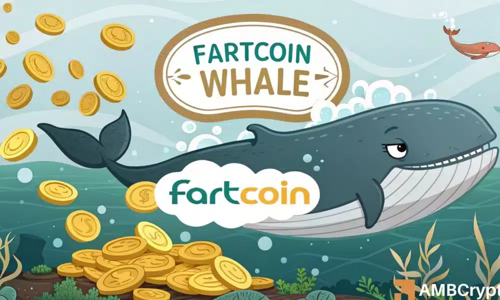 Fartcoin在鲸鱼抛售272万美元后下跌8%–能否守住1.30美元的多头？